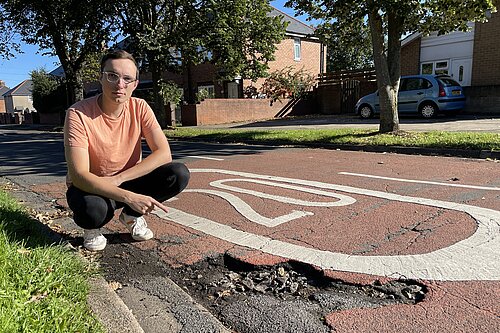 James Brown with Pothole