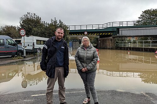 Cllrs Christopher & Smalley at Spa Road