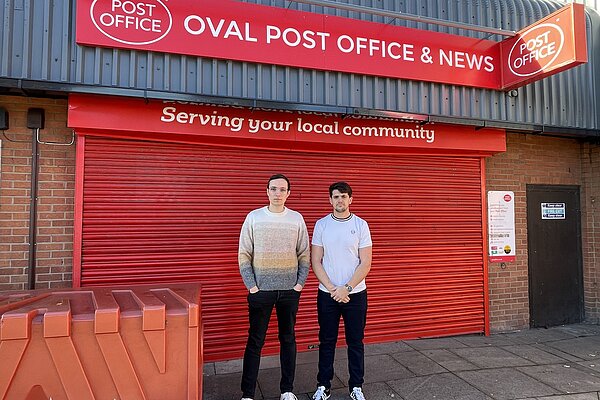 James Brown and Aiden Wells at Post Office Closure